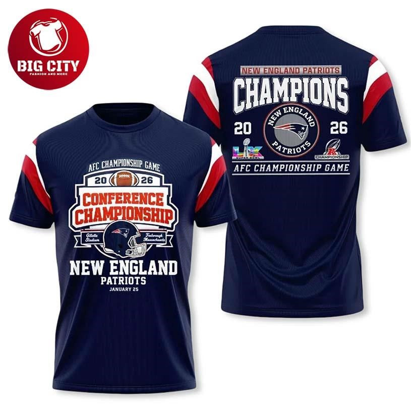2026 Patriots AFC Champioship Game Conference - Adult & Kids T-Shirts, Sweatshirts & Hoodies apparel design preview 1