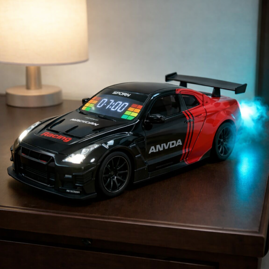 Hypercar Alarm Clock with Engine Sound, Exhaust - Adult & Kids T-Shirts, Sweatshirts & Hoodies apparel design preview 1