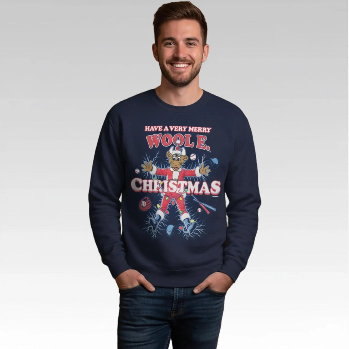 Durham Bulls Have A Very Merry Wool E Ugly Christmas Sweater - Holiday Gift product image