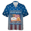 American Old Man Personalized Custom Hawaiian - Adult & Kids T-Shirts, Sweatshirts & Hoodies apparel design preview 1