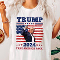 Truump Take America Back 2024 Donald Shot FIGHT 7 13 - Adult & Kids T-Shirts, Sweatshirts & Hoodies apparel design preview 1