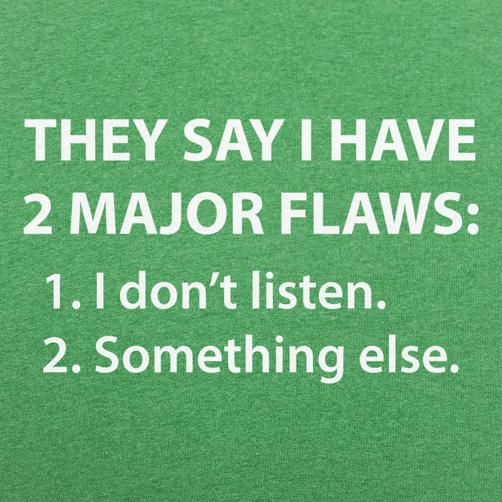2 Major Flaws - Adult & Kids T-Shirts, Sweatshirts & Hoodies apparel design preview 1
