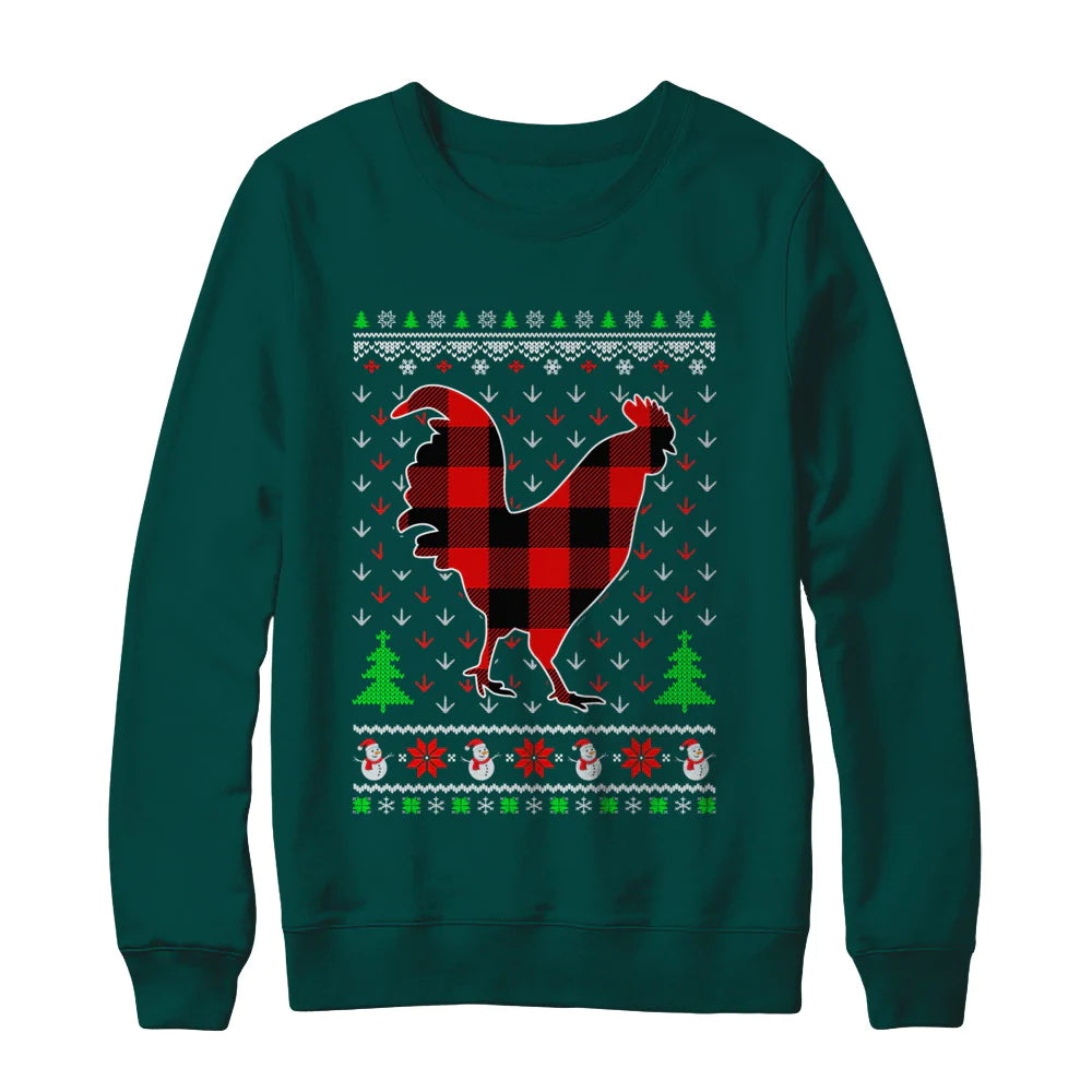 Chicken buffalo plaid Christmas Sweater - Holiday Gift product image 4