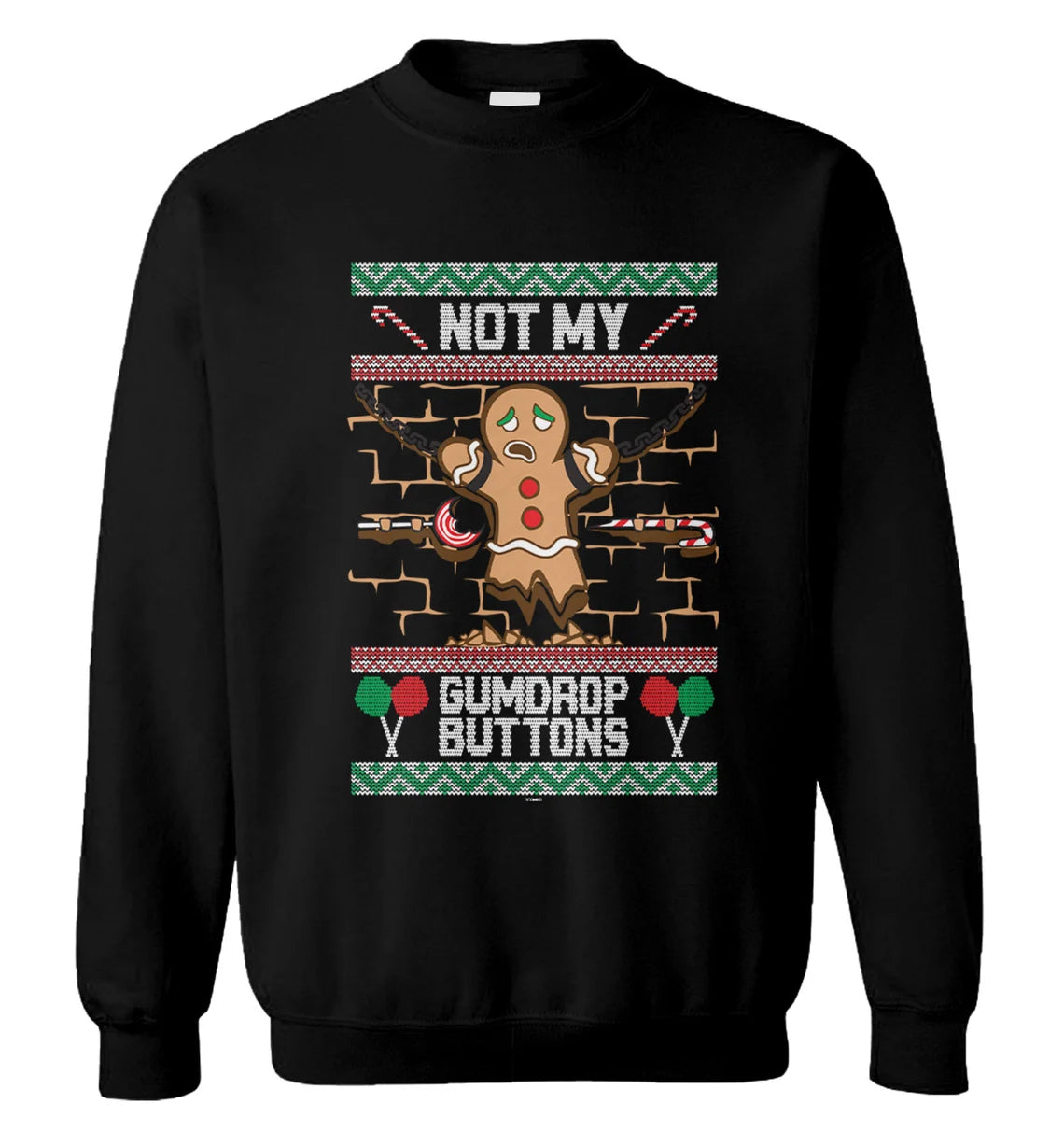 Gingerbread not my gumdrop buttons Christmas Sweater - Holiday Gift product image 4