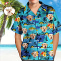 Custom Dog Face Hawaiian Tropical Men's All Over - Adult & Kids T-Shirts, Sweatshirts & Hoodies apparel design preview 1