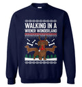 Dachshund walking in a wiener wonderland Christmas Sweater - Holiday Gift product image 2
