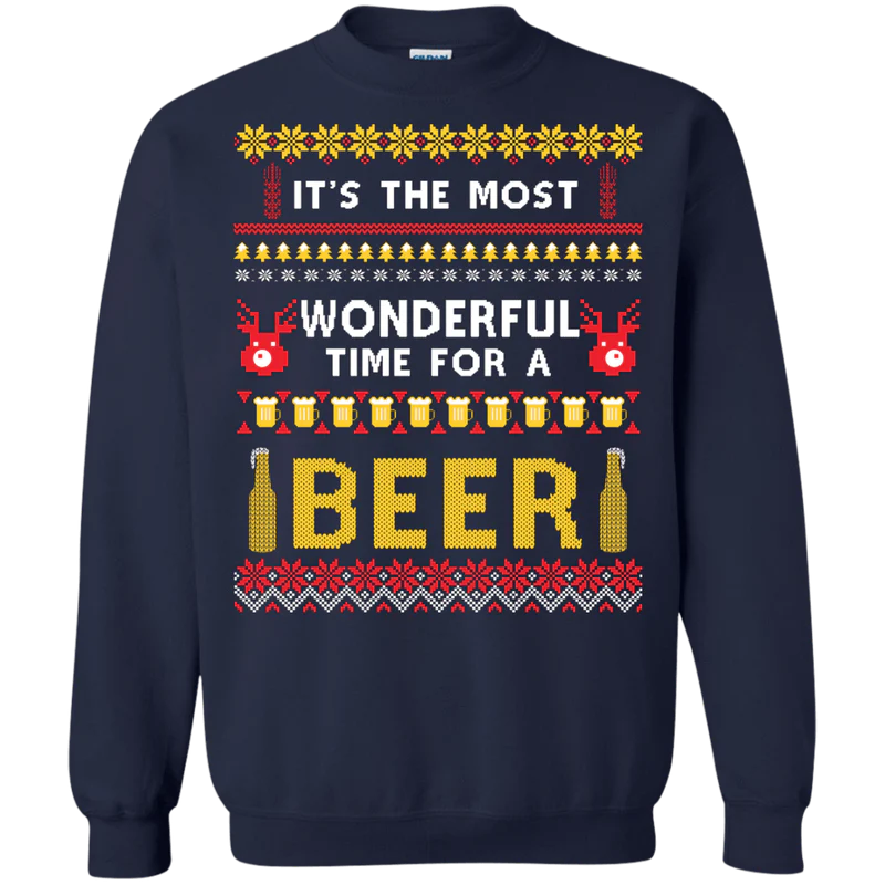 It’s the most wonderful time for a beer Christmas Sweater - Holiday Gift product image 4