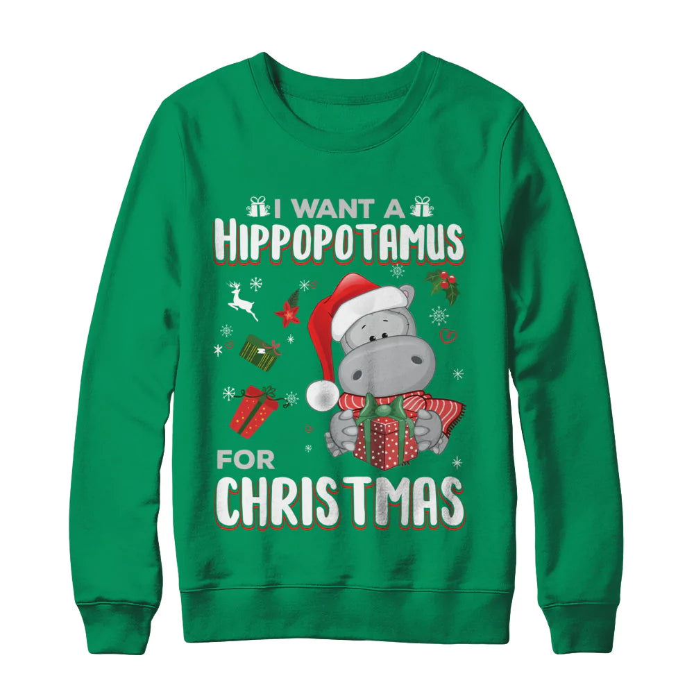 I want a hippopotamus for Christmas Sweater - Holiday Gift product image 4