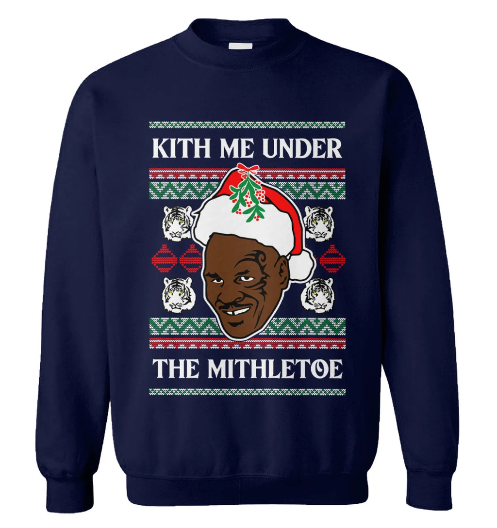 Mike Tyson kith me under the mistletoe Christmas Sweater - Holiday Gift product image 4