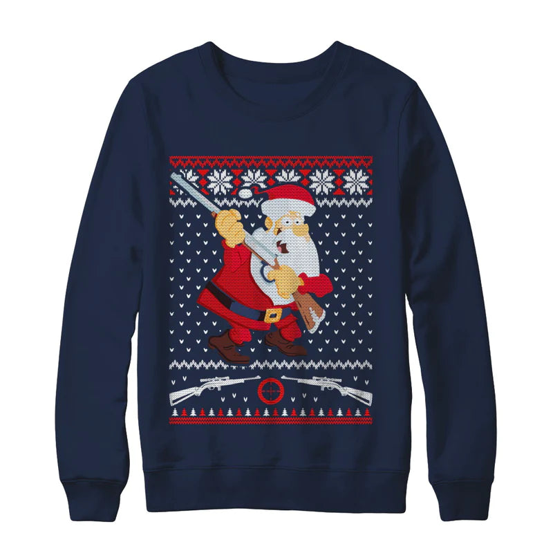Santa gun hunting Christmas Sweater - Holiday Gift product image 4