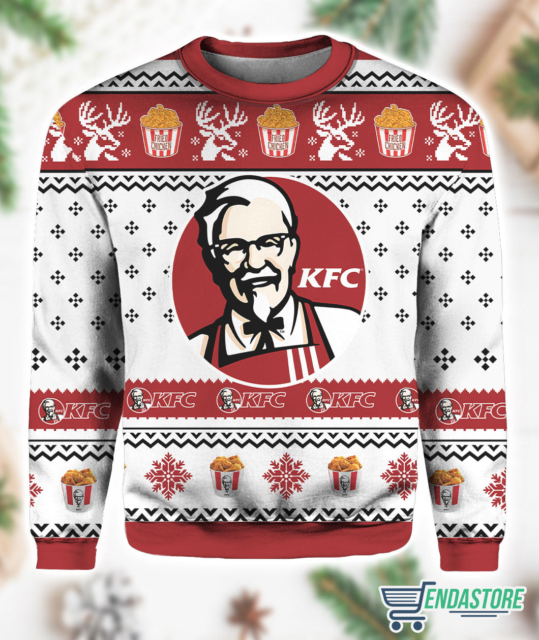 Kentucky Fried Chicken Lover 3D Ugly Christmas Sweater - Holiday Gift product image 3