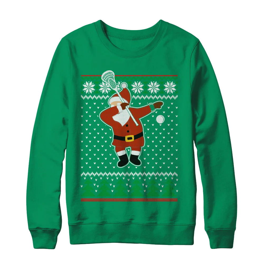 Dabbing santa lacrosse Christmas Sweater - Holiday Gift product image 4