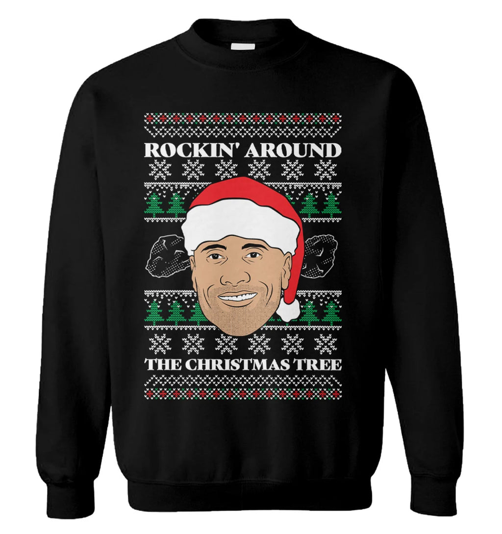 Dwayne Johnson rockin around the Christmas tree Christmas Sweater - Holiday Gift product image 4