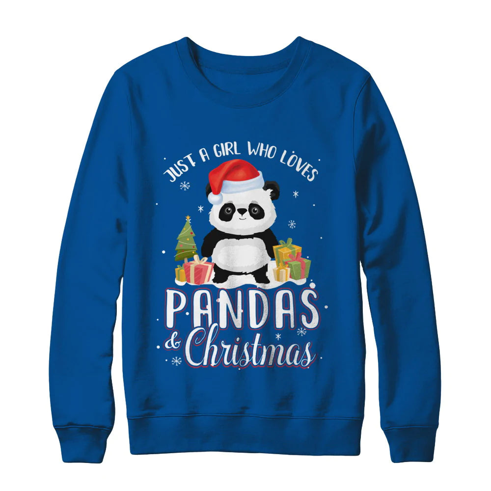 Just a girl who loves pandas and Christmas Sweater - Holiday Gift product image 4