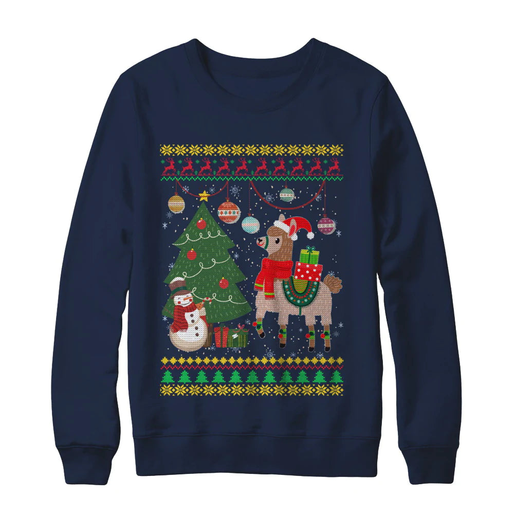 Llama Christmas cute family Christmas Sweater - Holiday Gift product image 4