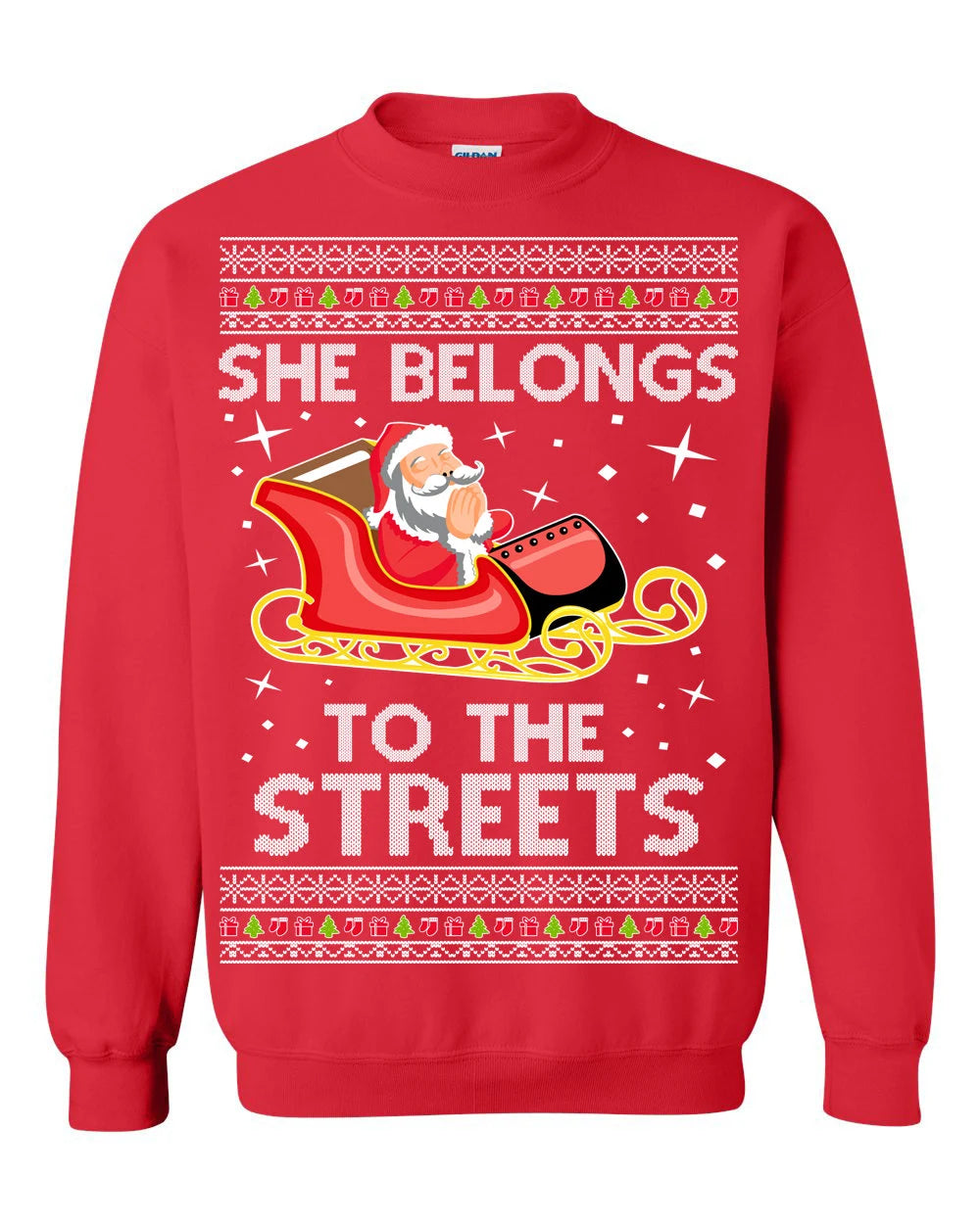 She belongs to the streets Christmas Sweater - Holiday Gift product image 4