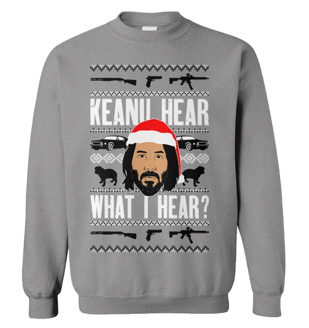Keanu hear what i hear Christmas Sweater - Holiday Gift product image 4