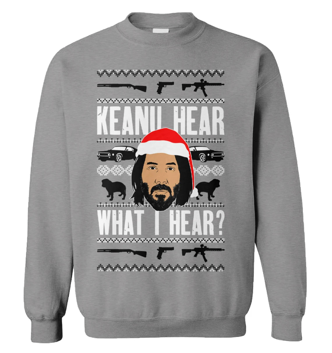 Keanu hear what i hear Christmas Sweater - Holiday Gift product image 4