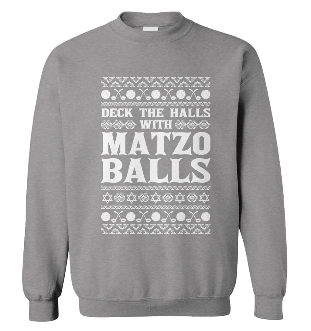 Deck the halls with matzo balls Christmas Sweater - Holiday Gift product image 3