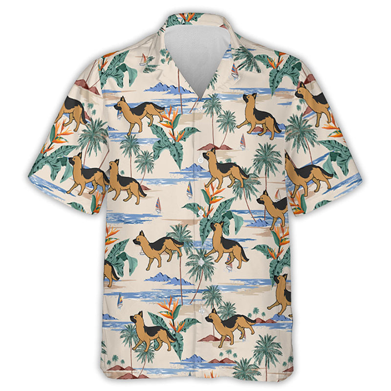 Pattern Walking Dog Personalized Custom Hawaiian - Adult & Kids T-Shirts, Sweatshirts & Hoodies apparel design preview 1