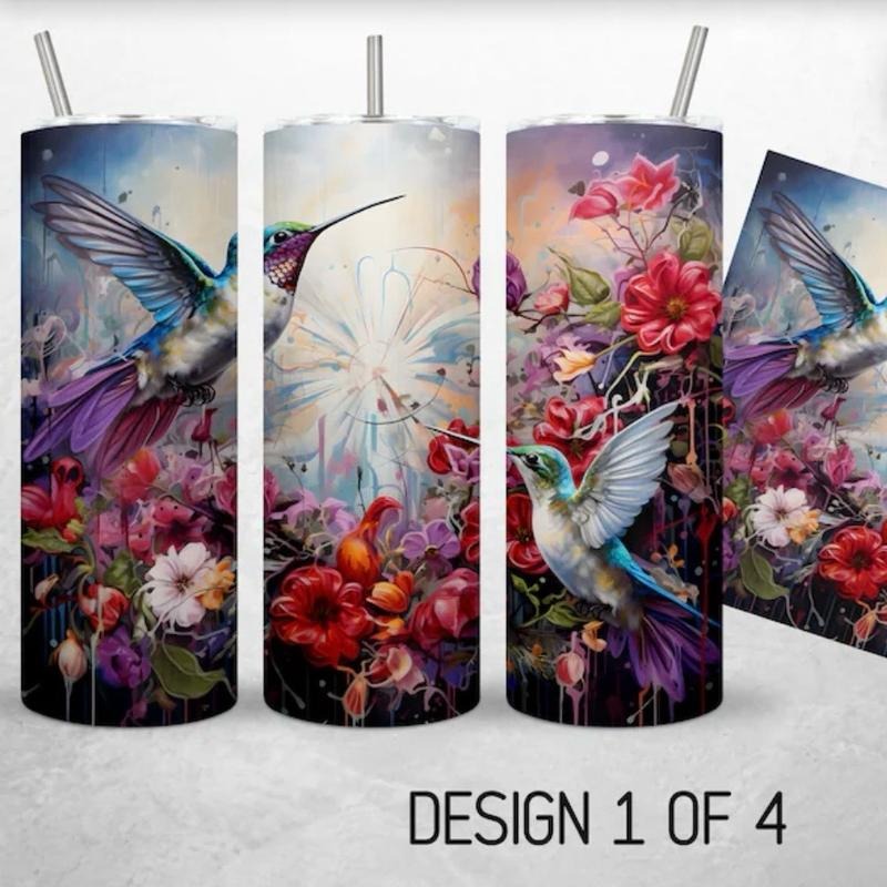 3D HummingBird Tumbler - Adult & Kids T-Shirts, Sweatshirts & Hoodies apparel design preview 1