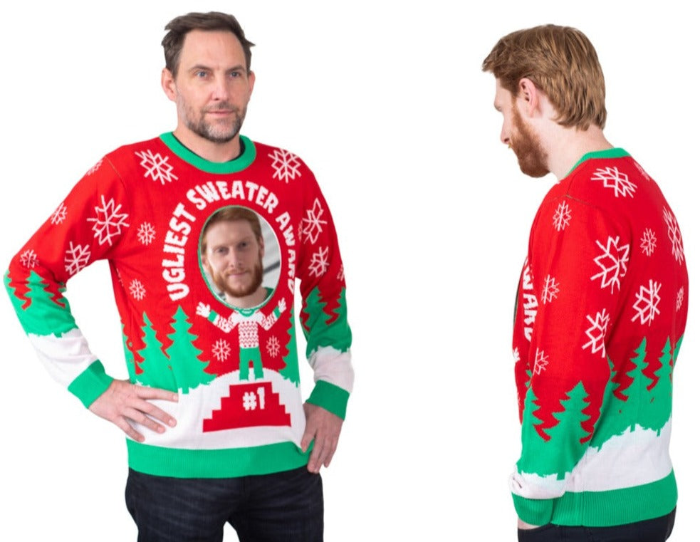 Interactive 3D Mirror "Ugliest Award" 3D Ugly Christmas Sweater - Holiday Gift product image 3