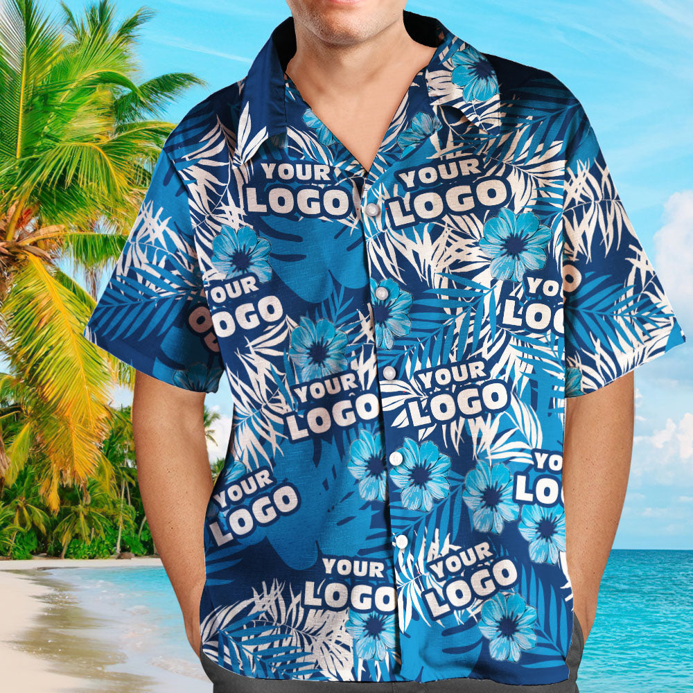 Custom Logo Hawaiian Flowers and Leaves Design - Adult & Kids T-Shirts, Sweatshirts & Hoodies apparel design preview 1