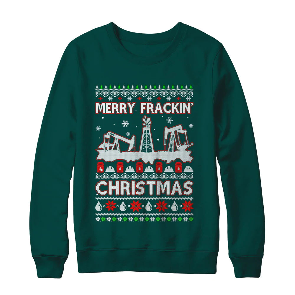 Oilfield merry frackin Christmas Sweater - Holiday Gift product image 2