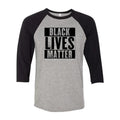 Black Lives Matter 3 4 Sleeve Baseball Casual - Adult & Kids T-Shirts, Sweatshirts & Hoodies apparel design preview 1