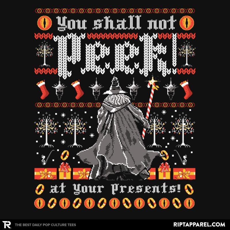 You Shall Not Peek Ugly Holiday - Adult & Kids T-Shirts, Sweatshirts & Hoodies apparel design preview 1