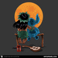 Alien and Girl Gazing at the Moon - Adult & Kids T-Shirts, Sweatshirts & Hoodies apparel design preview 1