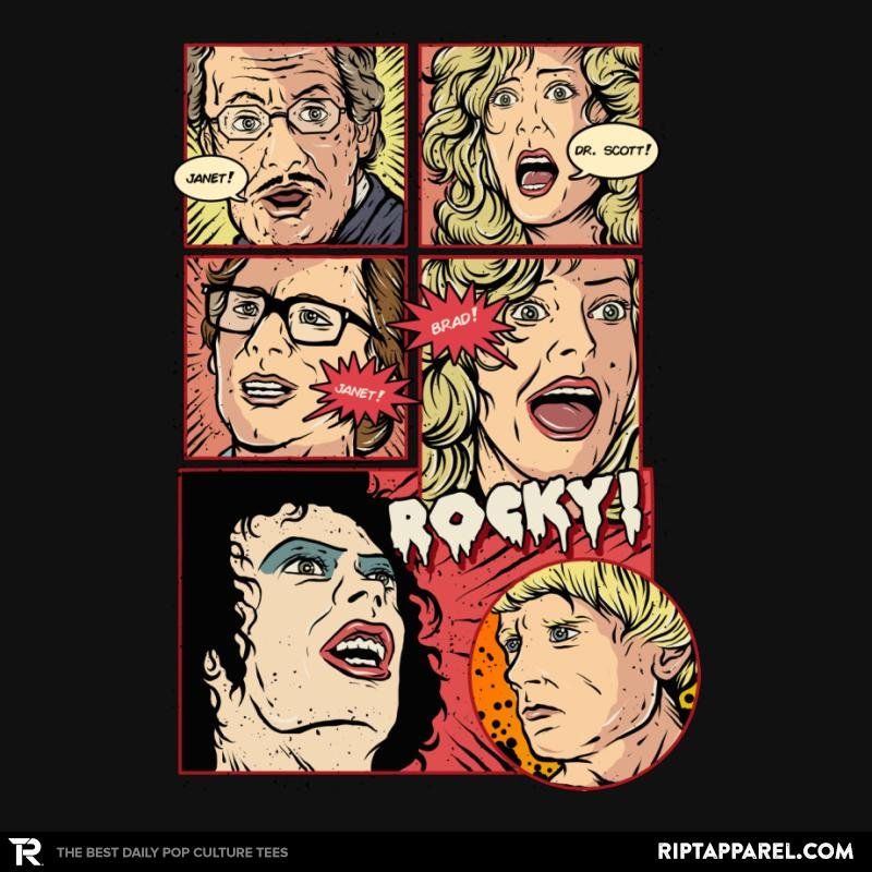 Janet, Dr. Scott, Brad, Rocky! - Adult & Kids T-Shirts, Sweatshirts & Hoodies apparel design preview 1