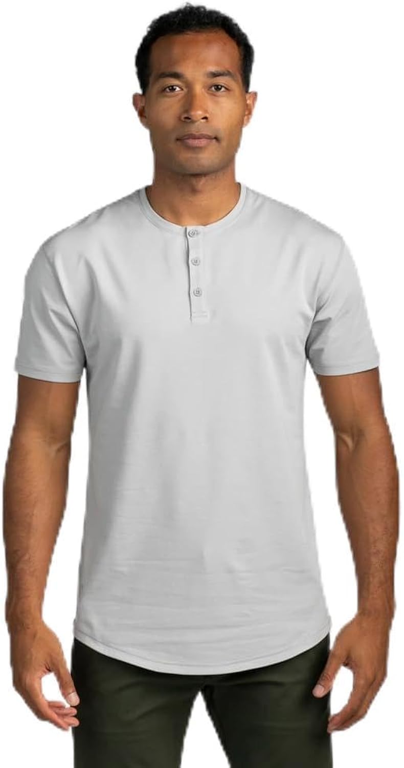 Drop-Cut Henley for Men, 3-Button Closure, Short - Adult & Kids T-Shirts, Sweatshirts & Hoodies apparel design preview 1