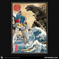 King of the Monsters vs Gundam - Adult & Kids T-Shirts, Sweatshirts & Hoodies apparel design preview 1