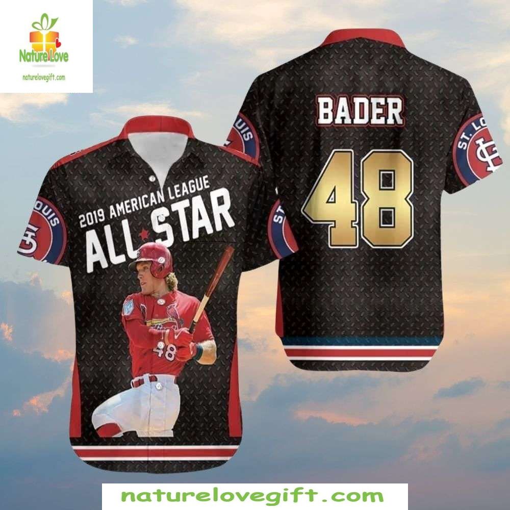 Harrison Bader Cardinals All-Star Hawaiian MLB - Adult & Kids T-Shirts, Sweatshirts & Hoodies apparel design preview 1