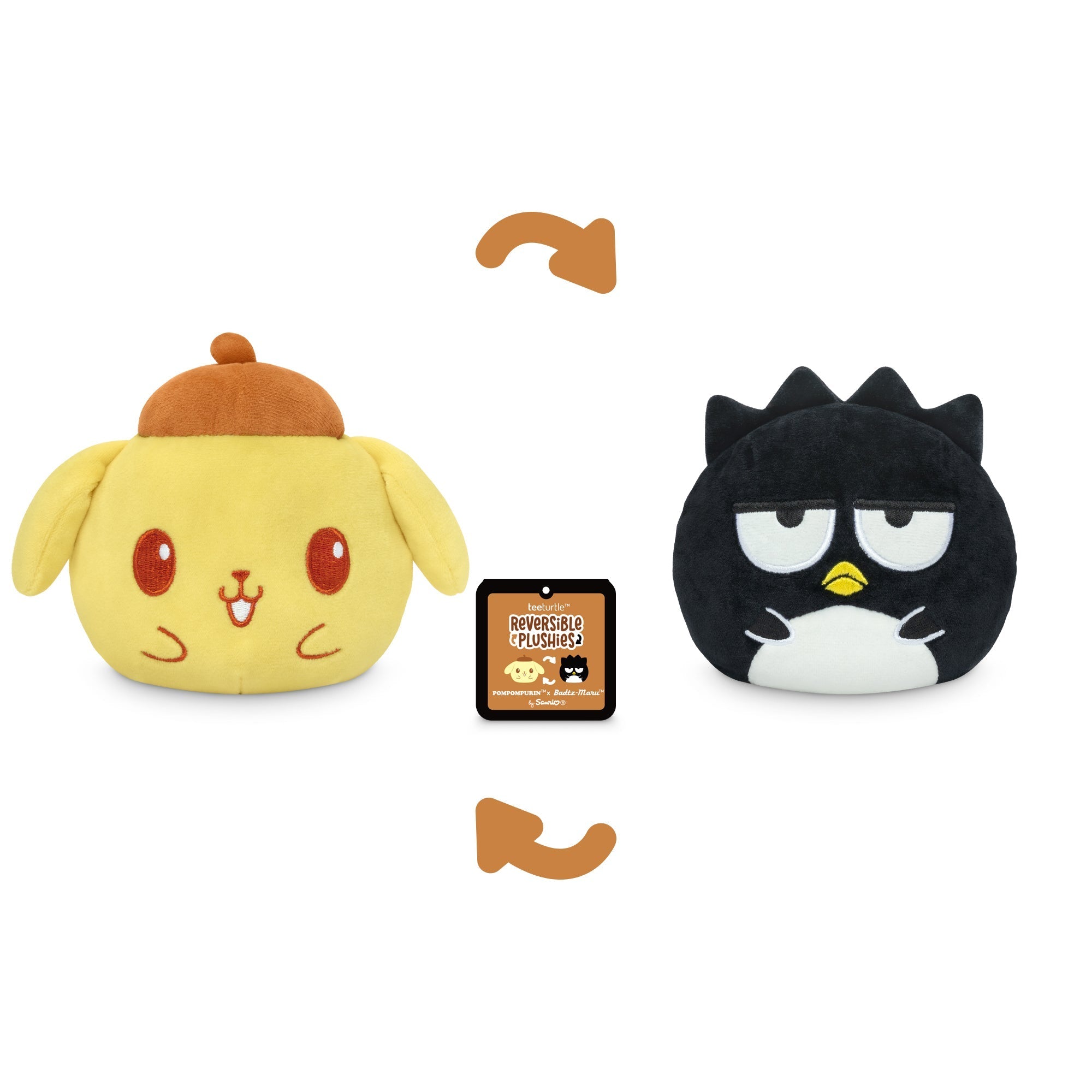Pompompurin Badtz-Maru 4" Reversible Plushie - Adult & Kids T-Shirts, Sweatshirts & Hoodies apparel design preview 1