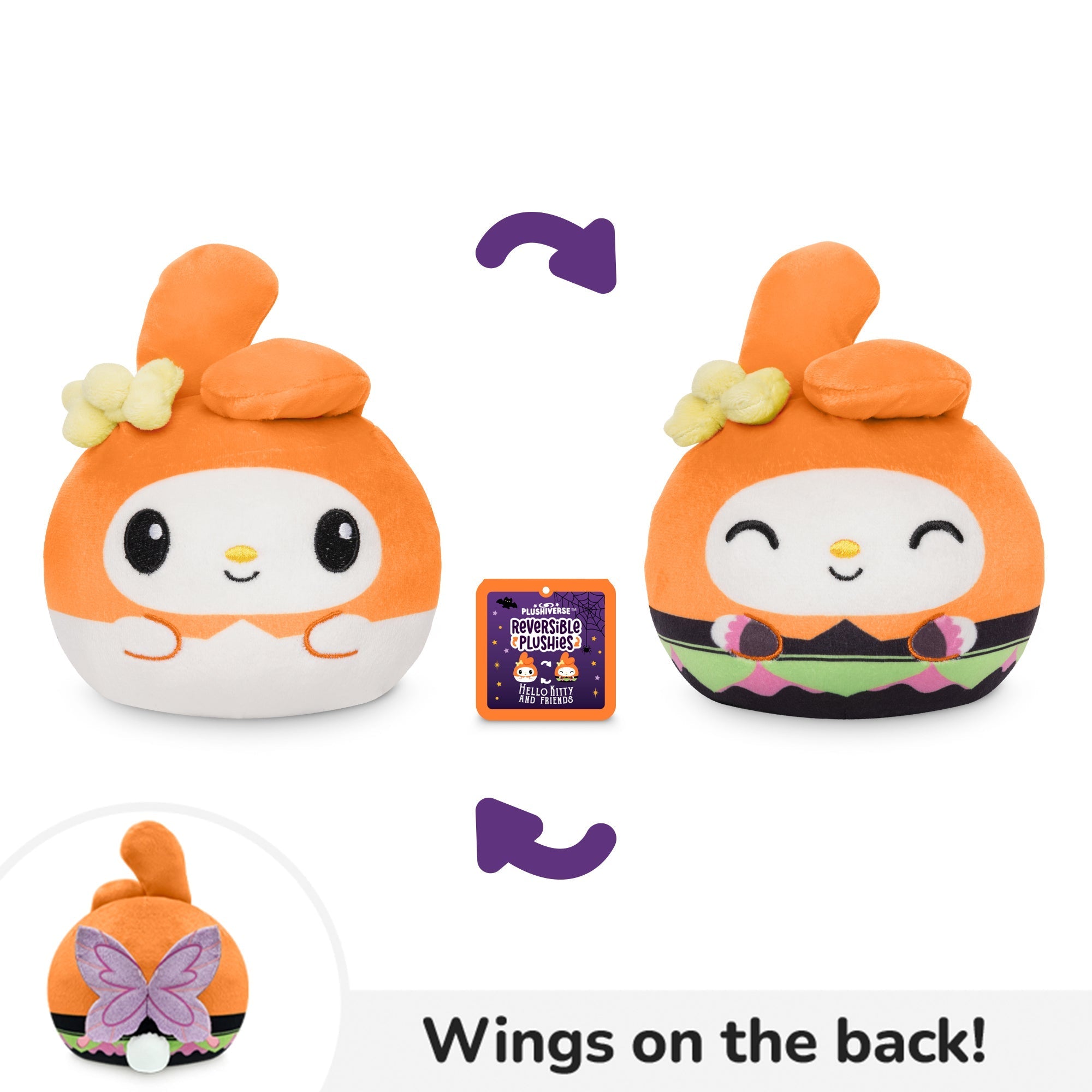 Halloween My Melody 4" Reversible Plushie - Adult & Kids T-Shirts, Sweatshirts & Hoodies apparel design preview 1