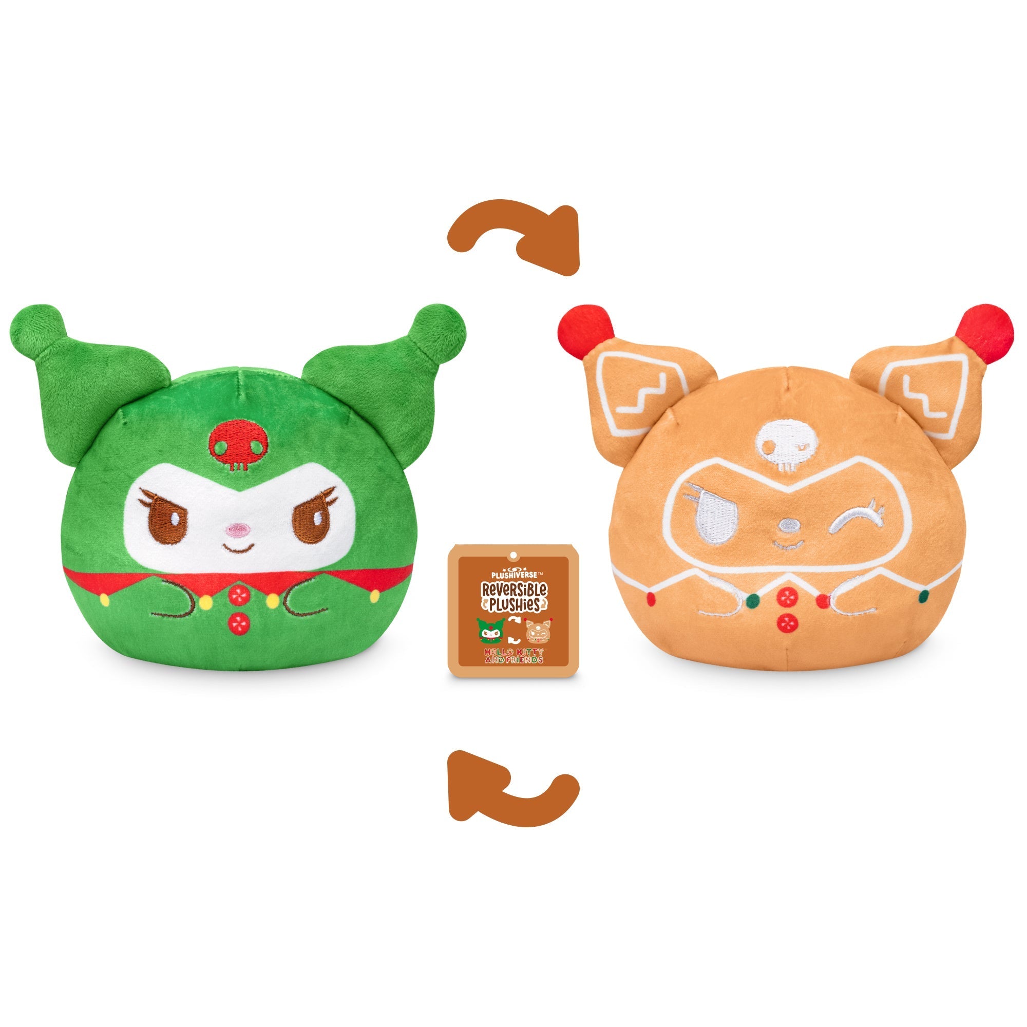 Kuromi Gingerbread 4" Reversible Plushie - Adult & Kids T-Shirts, Sweatshirts & Hoodies apparel design preview 1