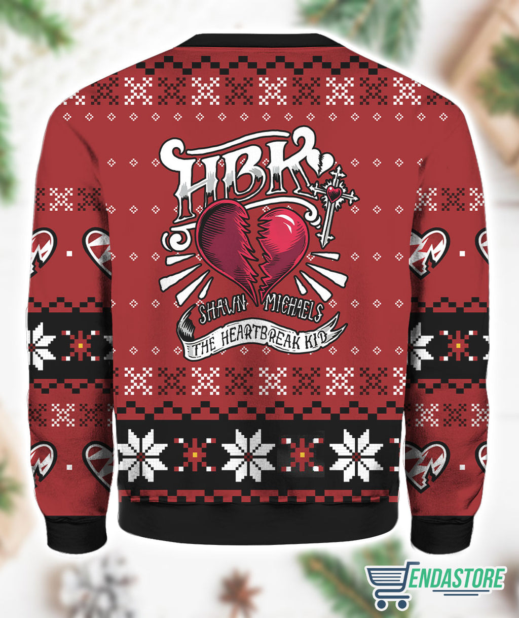 The Heartbreak Kid Shawn Michaels 3D Ugly Christmas Sweater - Holiday Gift product image 4