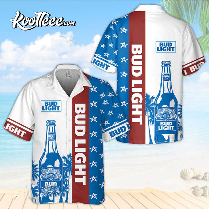 4th July Tropical Patriotics Bud Light Hawaiian - Adult & Kids T-Shirts, Sweatshirts & Hoodies apparel design preview 1