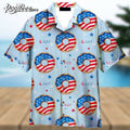 4th Of July Blue And Red Donuts Bun Hawaiian - Adult & Kids T-Shirts, Sweatshirts & Hoodies apparel design preview 1