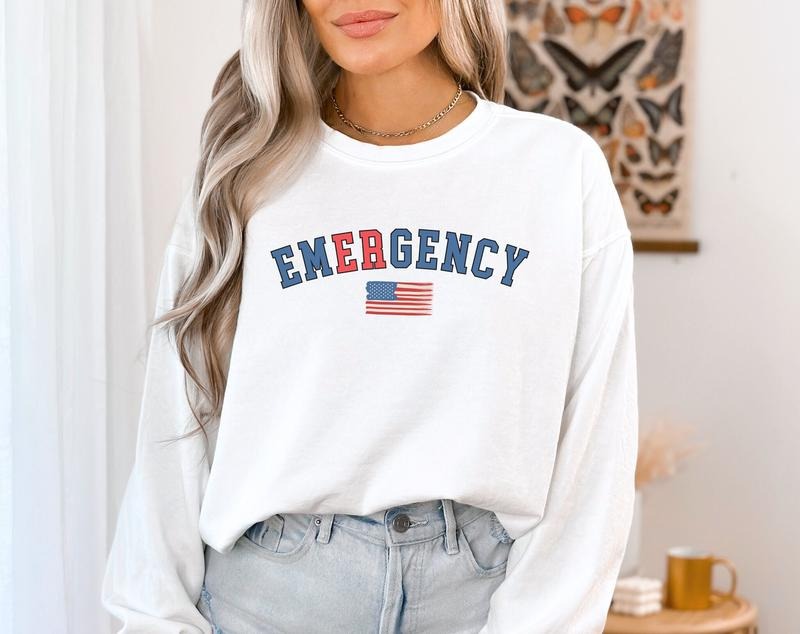 4th July Emergency Department Nurse Ed Er Registered - Adult & Kids T-Shirts, Sweatshirts & Hoodies apparel design preview 1