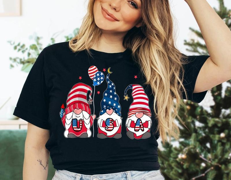 4th July Gnome Shirtpatriotic Independence Day Usa - Adult & Kids T-Shirts, Sweatshirts & Hoodies apparel design preview 1