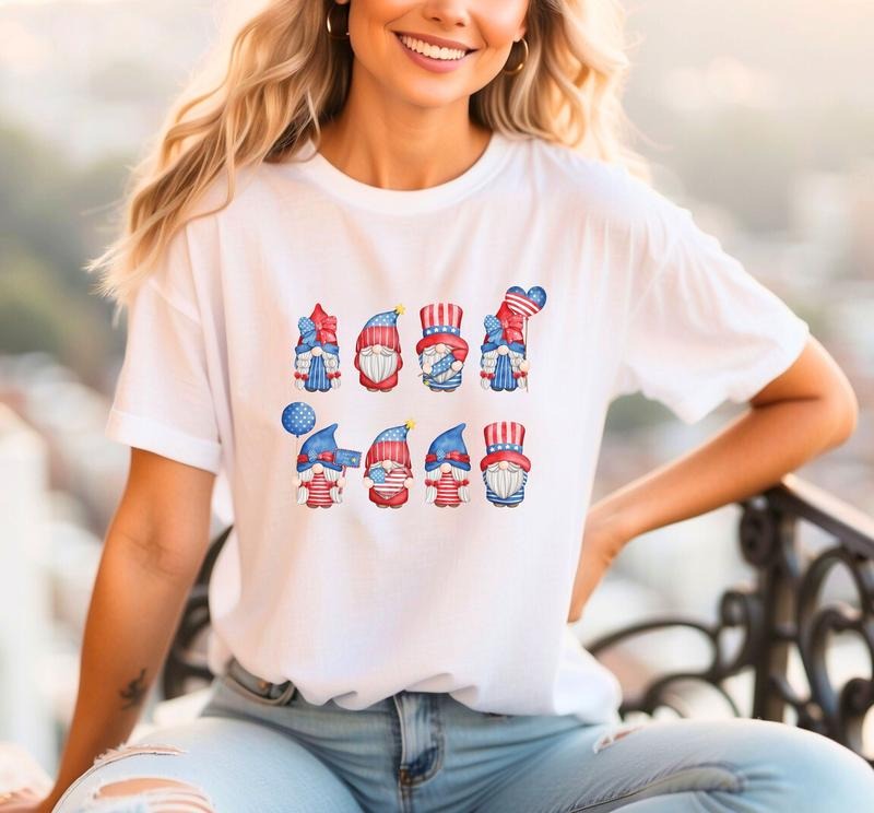 4th July Gnome Fourth Patriotic Independence Day - Adult & Kids T-Shirts, Sweatshirts & Hoodies apparel design preview 1