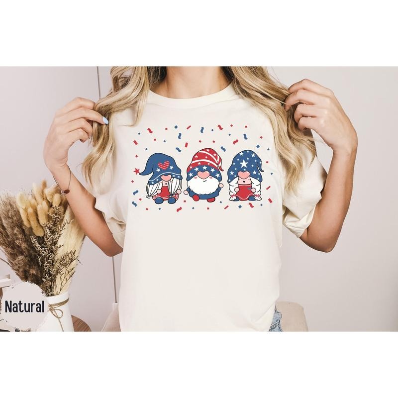 4th July Gnome Top Patriotic Independence Day - Adult & Kids T-Shirts, Sweatshirts & Hoodies apparel design preview 1