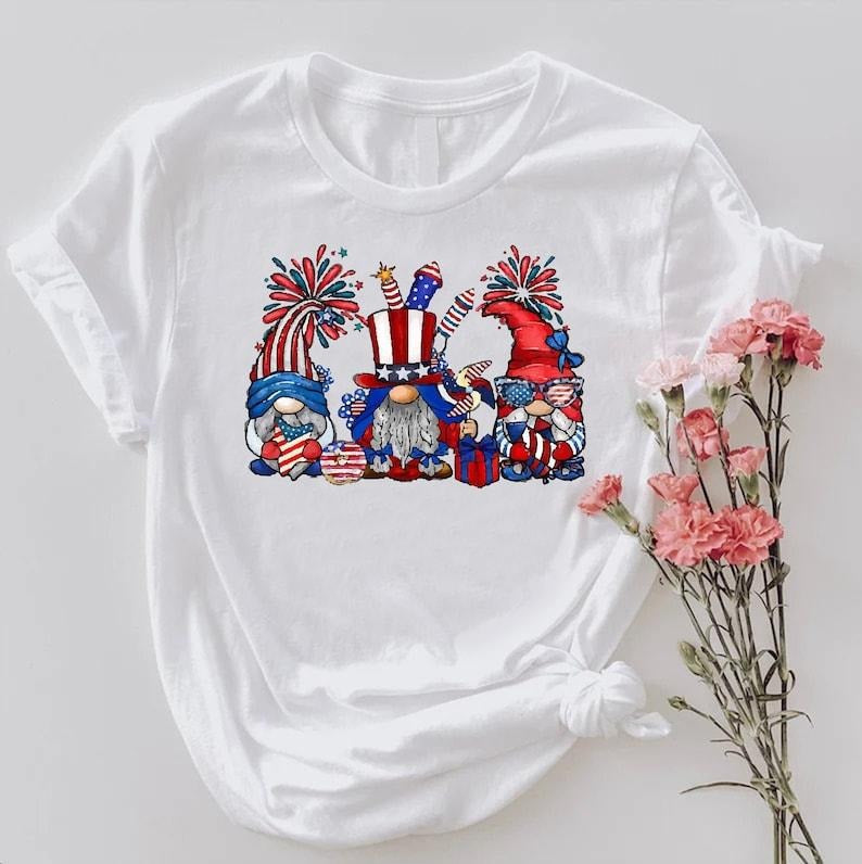4th July Gnomes Patriotic Fourth Celebration Party - Adult & Kids T-Shirts, Sweatshirts & Hoodies apparel design preview 1