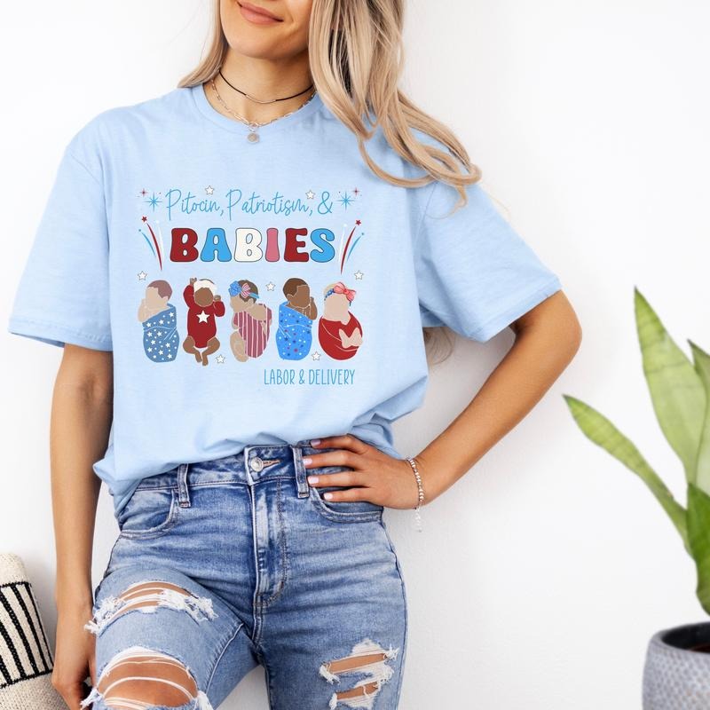 4th July Labor Delivery Fourth L D Nurse Crew - Adult & Kids T-Shirts, Sweatshirts & Hoodies apparel design preview 1