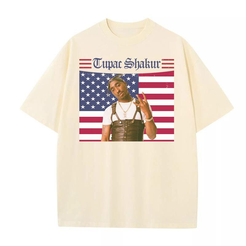 4th July Tupac Shakur 2Pac 90s Hip Hop Legends Rapper - Adult & Kids T-Shirts, Sweatshirts & Hoodies apparel design preview 1