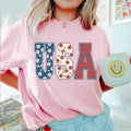 4th July DRG USA Floral Flowers Independence Day #310 - Adult & Kids T-Shirts, Sweatshirts & Hoodies apparel design preview 1
