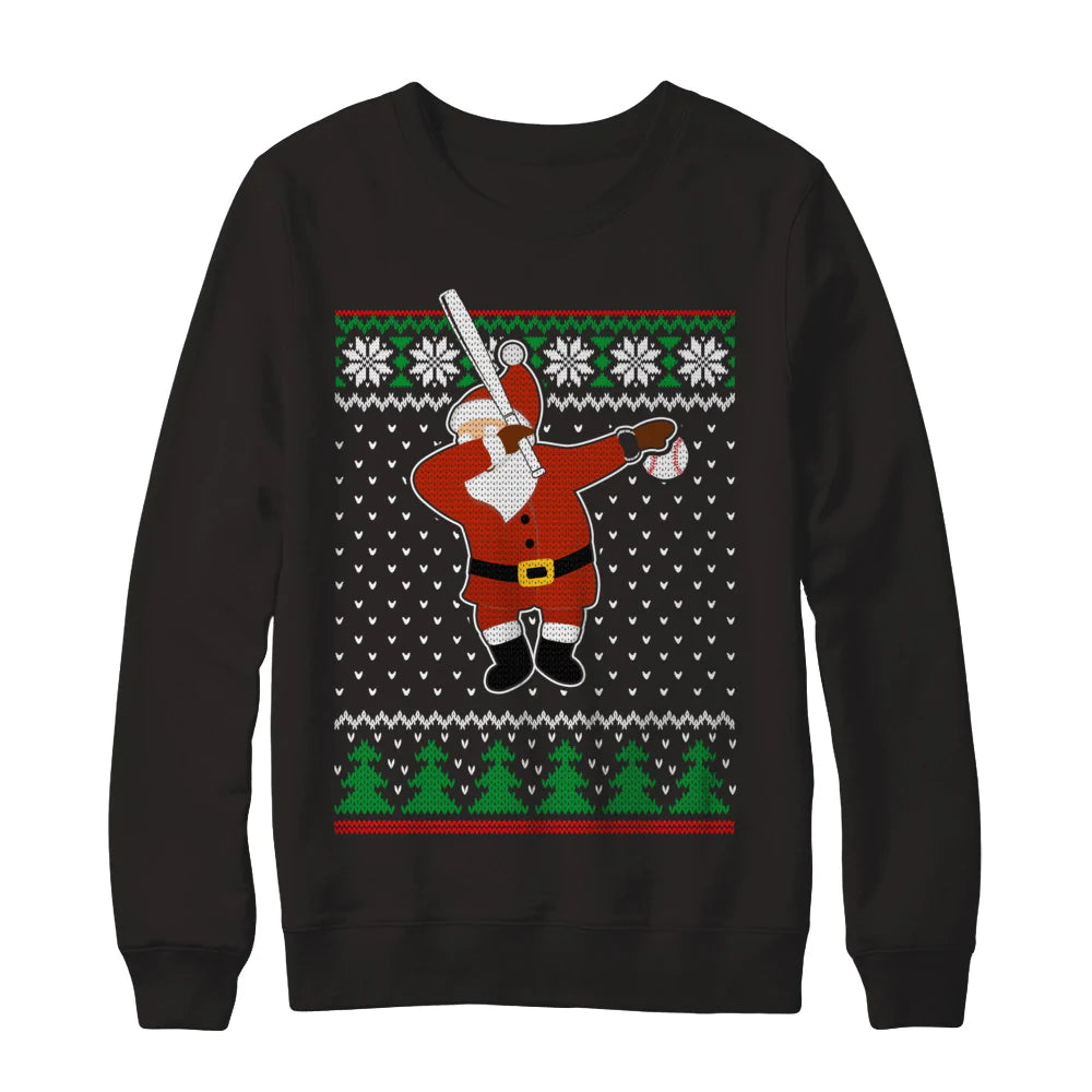 Dabbing santa baseball Christmas Sweater - Holiday Gift product image 2